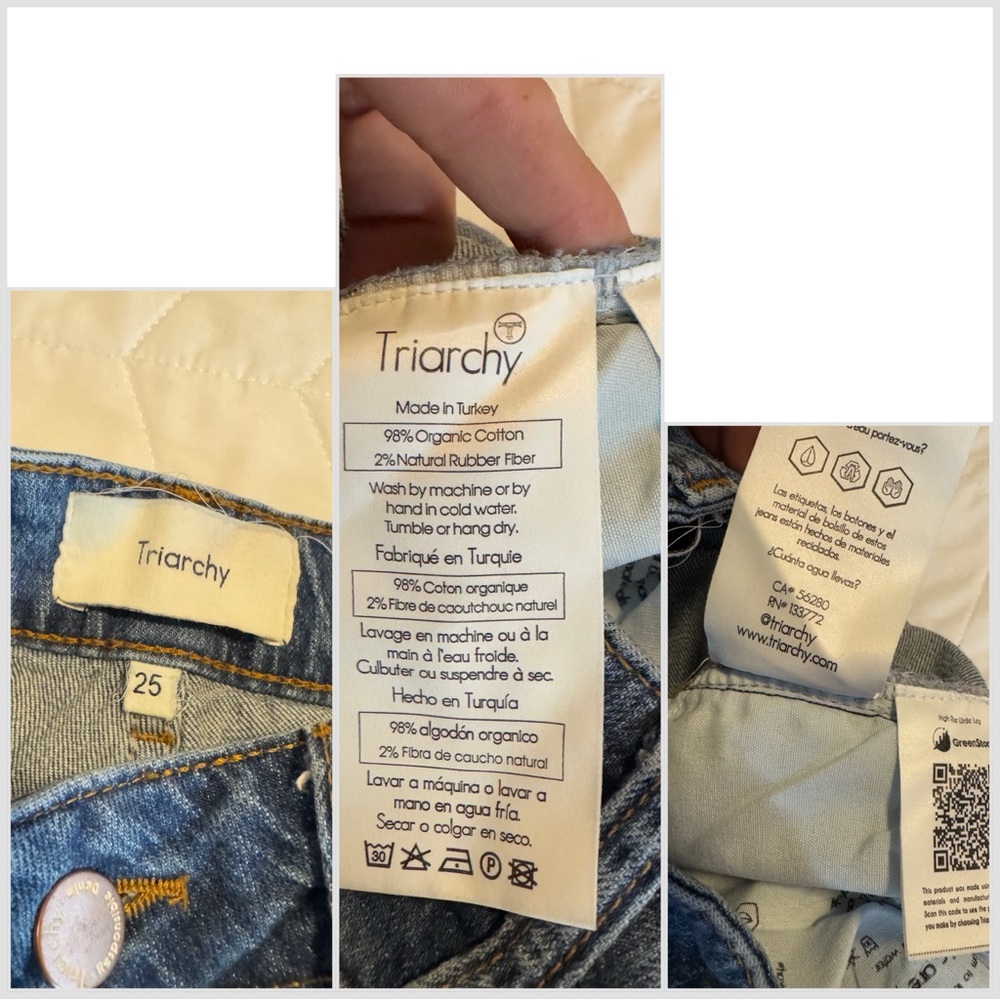 👖 TRIARCHY Ms. Fonda High-Rise Wide-Leg Jeans 
Size 25 - Picture 2 of 11